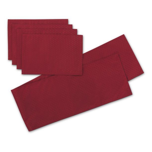 Mainstays Hyde Placemats and Table Runner, 5 Piece Set