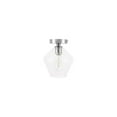 thumbnail image 2 of Gene 1 light Chrome and Clear glass Flush mount, 2 of 4