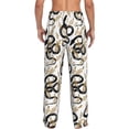 thumbnail image 3 of Uemuo Snake Pattern Men's Wide Leg Palazzo Lounge Pants with Pockets Light Weight Loose Comfy Casual Pajama Pants-Medium, 3 of 9