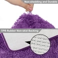 thumbnail image 5 of Bath Contour Rugs for Bathroom Non Slip, Microfiber Washable Large Bathroom U Shape Toilet Rug, Absorbent Shaggy Shower Floor Mat, 20" X 24", 5 of 6