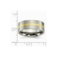 thumbnail image 2 of Titanium 14k Gold Inlay 8mm Satin Band Ring - Size 6.5, 2 of 2