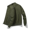 thumbnail image 3 of IROINNID Men's Zip Up Long Sleeve Solid Color Comfy Lapel And Fleece Jacket Short Tooling Outwear & Jackets, 3 of 3