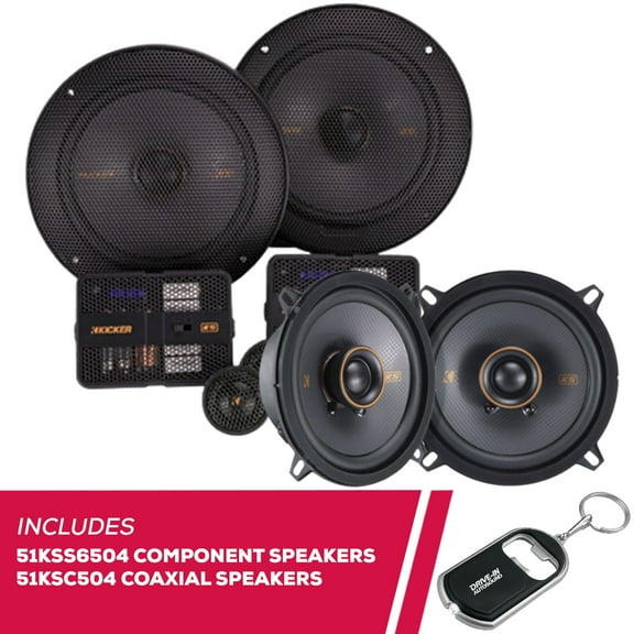 New Kicker 51KSS6504 6.5" Component Speakers and 51KSC504 5.25" Coaxial Speakers