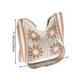 thumbnail image 2 of Hsqqdc Woven Flower Shoulder Bag, Large Capacity Knitted Hollow Tote for Summer Beach, 2 of 7