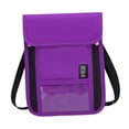 thumbnail image 1 of Cartera de viaje con protección para el cuello, ideal para regalar en cumpleaños y compras callejeras. , PÚrpura Púrpura, 1 of 8