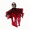 RED, variant on Charmed Set of 3 Polyester Hanging Ghosts/Skeletons Halloween Spooky Hallo Hanging Venue Decoration; 24 in.