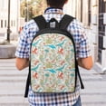thumbnail image 5 of Uemuo Wild Sea Life Printed Durable 17-inch Student Backpack - Lightweight, Waterproof, Adjustable Straps, Ideal for School, Work, Travel, 5 of 5
