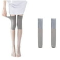 thumbnail image 1 of YUTK Collants Noirs pour Femmes - Mode Femmes Été Style Mince Protection du Genou Haute Élasticité Bas Longs au-Dessus du Genou - Gris Taille Unique, 1 of 4