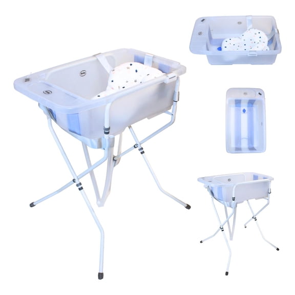 Bañera Tina Plegable Para Bebé Con Base Ibaby Fontana Transp Transparente Fontana