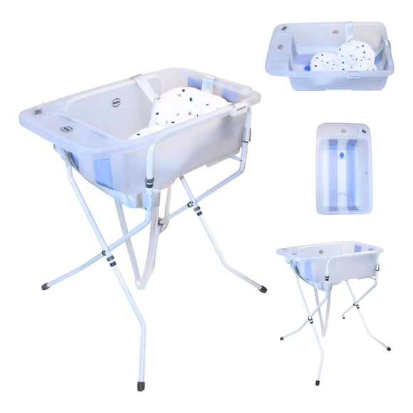 Bañera Tina Plegable Para Bebé Con Base Ibaby Fontana Transp Transparente Fontana