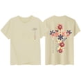 thumbnail image 3 of WERYOUNG Children Graphic T Shirts Fashionable Floral Print Round Neck Short Sleeved T-Shirt Girls Lightweight Casual Tees Soft Tops 1-2 Years, 3 of 3