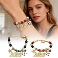 thumbnail image 3 of Soccer Baded Bracelet 2026 for Women Men, Football Charm Jewelry with USA Mexico Canada Theme, Game Day Accessory, Adjustable Fan Bracelet Gift, 3 of 3