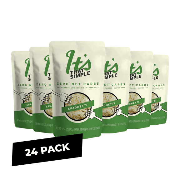 It’s Skinny  Spaghetti Pasta – Low Carb, Gluten Free Keto, Vegan Konjac Noodles, Non-GMO & Only 4.5 Calories Per Serving (24 Packs)