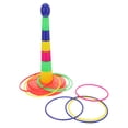 thumbnail image 3 of Miangastore Colorful Plastic Ring Toss Game Set with 6 Rings for Children Playing Indoor Outdoor, 3 of 8