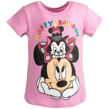 

Disney Minnie Mouse Toddler Girls Birthday Graphic T-Shirt Pink 3T