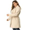 thumbnail image 4 of Abrigo De Doble BotonaduCon Cuello Vuelto TalGrande PaMujer Beige 3XL, 4 of 6