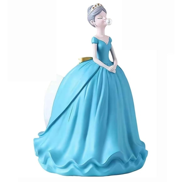 Girl Tissue Box Princess Figurine Tissues Dispenser With Flying Skirt