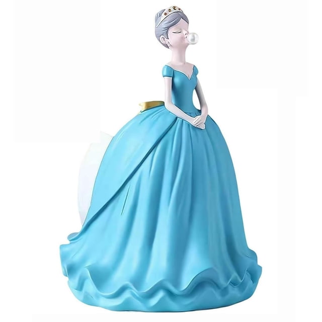 JZCHUNTOY Bubble Girl Tissue Box, Cute Decorative Resin Tissue Holder, Unique Fashion Desktop Tissue Storage Container for Living Room Bedroom Coffee Table Office Desk Decoration