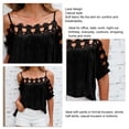 thumbnail image 2 of Camisetas Con Hombros Descubiertos Para Mujer, Camiseta Informal Con Hombros Descubiertos Para Mujer, Diseño De Encaje De Verano Transpirable A La Moda Para Ir De Compras LYUMO Otros, 2 of 6