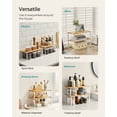 thumbnail image 6 of SONGMICS 2-Piece Adjustable Cabinet Organizer, Stackable Expandable Kitchen Shelf Set for Spices & Storage, Cloud White and Natural Beige, 6 of 7