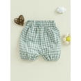 thumbnail image 5 of Nygoyerh Baby Girls Bloomers Shorts Plaid Print Elastic Waist Ruffled Detail Short Pants Infant Clothing 3M 6M 9M 12M 18M 24M, 5 of 7