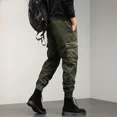 thumbnail image 4 of Pantalones cargo casuales de algodón para hombre, pantalones multibolsillos para hombre, moda urbana barata, estilo coreano, lujosos, largos, estilo Harajuku, 4 of 4