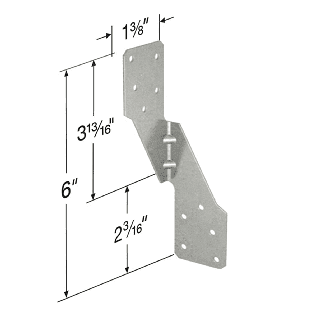 Hurricane Tie Hick Galvanized Hurricane Straps H2.5A Strong Tie Brackets Trusses/Rafters Ties for Wood(25pcs)