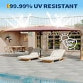 thumbnail image 2 of EastVita 13Ft Large Patio Umbrella Outdoor with Easy Crank Handle Durable Weather-Resistant Fabric UV Protection for Pool Lawn and Garden Wine Red(Without base), 2 of 6