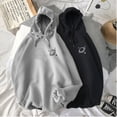 thumbnail image 2 of Sudadera Con Capucha De Terciopelo Con Estampado De Saturno Casual De Moda Para Hombres Manga Larga Para Parejas Sudaderaspangjing, 2 of 4
