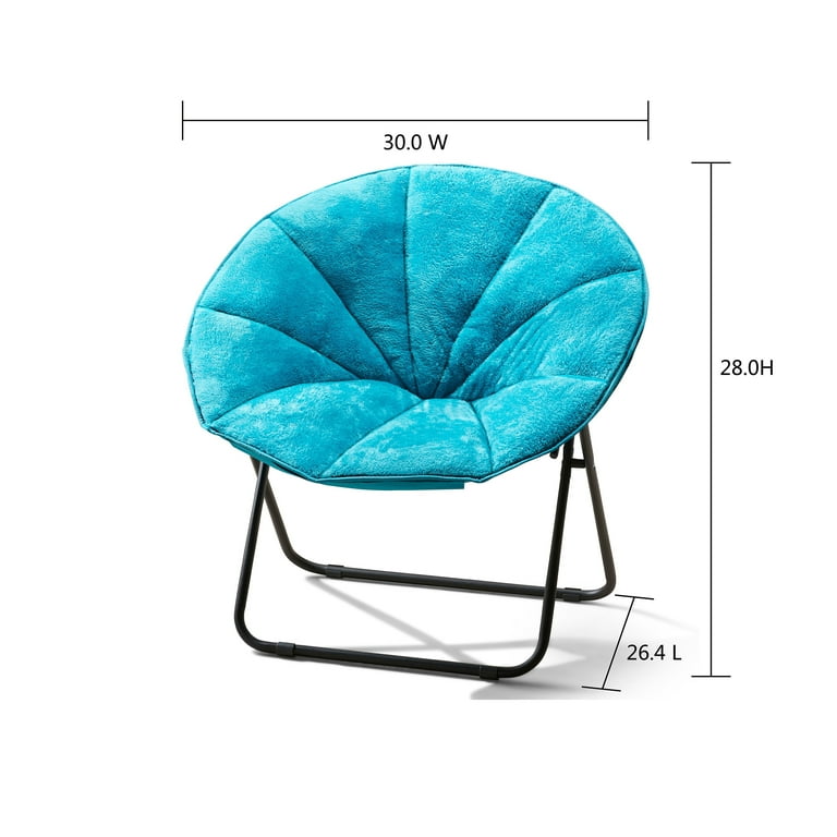 Mainstays Plush Saucer Chair Blue Walmart