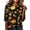 Dark Gray, variant on 3/4 Length Sleeve for Women Crew Neck Bat,ghost,pumpkin Graphic Shirts Cute Casual Halloween Shirt Black S