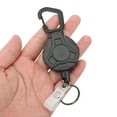 thumbnail image 1 of Retractable Key , Stainless Steel Wire Plastic Keychain Carabiner Wide Application Portable 2Pcs High Elasticity  For Outdoor, 1 of 8