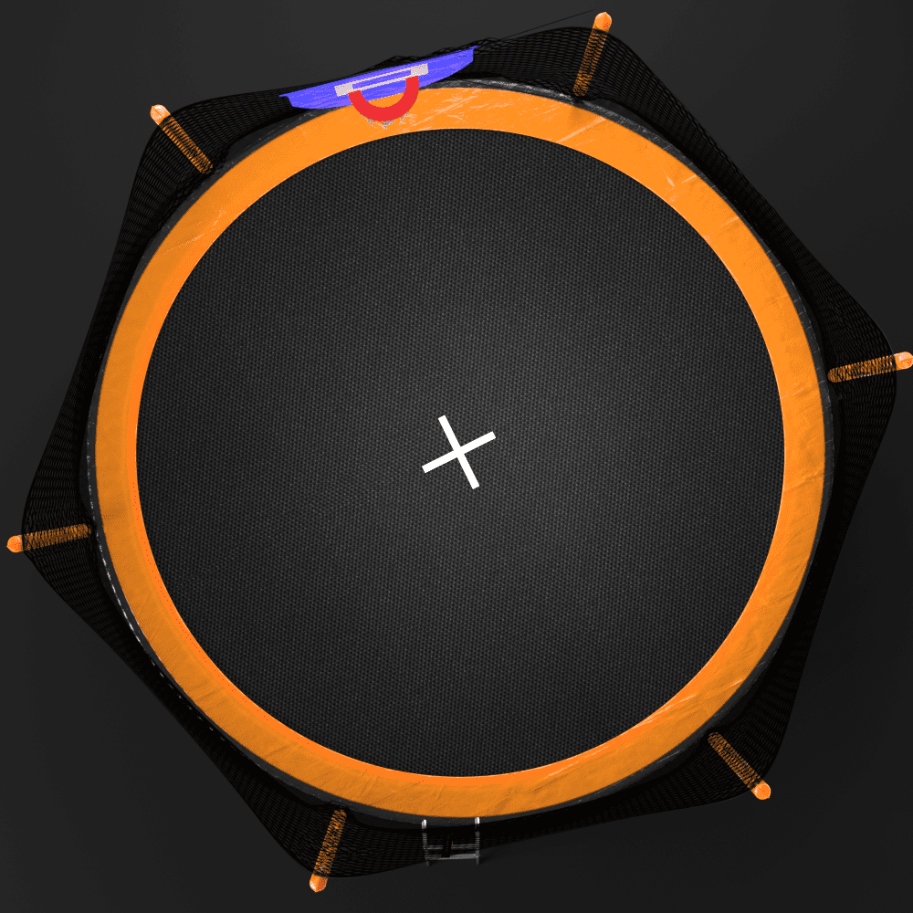 Mini Trampoline, Upgrade- 14FT Trampoline with Basketball Hoop Inflator and Ladder(Outer Safety Enclosure) Orange, Orange Trampoline For Kids,Steel Fitness Trampoline