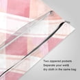 thumbnail image 3 of 2 Pack Wet Dry Bags,Watercolor Gingham Breeze Waterproof Reusable Dual Zipper Bags for Swimwear, Gym Clothes, Toiletries, Baby Diapers, 3 of 8