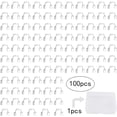 thumbnail image 2 of 100pcs Alloy Wire Guardians U-Shaped Wire Guard Loops Wire Cable Thread Protectors with a Box for DIY Bracelet Necklace Jewelry Making Craft Supplies, Bright Silver, 2 of 7