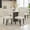 Beige, variant on Upholstered Dining Chairs Set of 2, Fabric Parsons Dining Room Chair with Nailhead Trim and Sturdy Wood Legs, for Small Space Vintage, for Small Space, Apartment,Beige