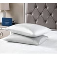 thumbnail image 2 of Satin Pillowcases Standard Set of 2 - Silver Grey Silk Pillow Cases for Hair and Skin 20x26 inches, Satin Pillow Covers 2 Pack with Envelope Closure, 2 of 7