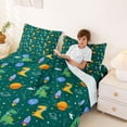thumbnail image 3 of Erosebridal Green Yellow Dinosaur Full Size Sheets,Multicolor Dino Lovely Cute Animals Bed Sheets For Boys Kids 4 Pieces, 3 of 6