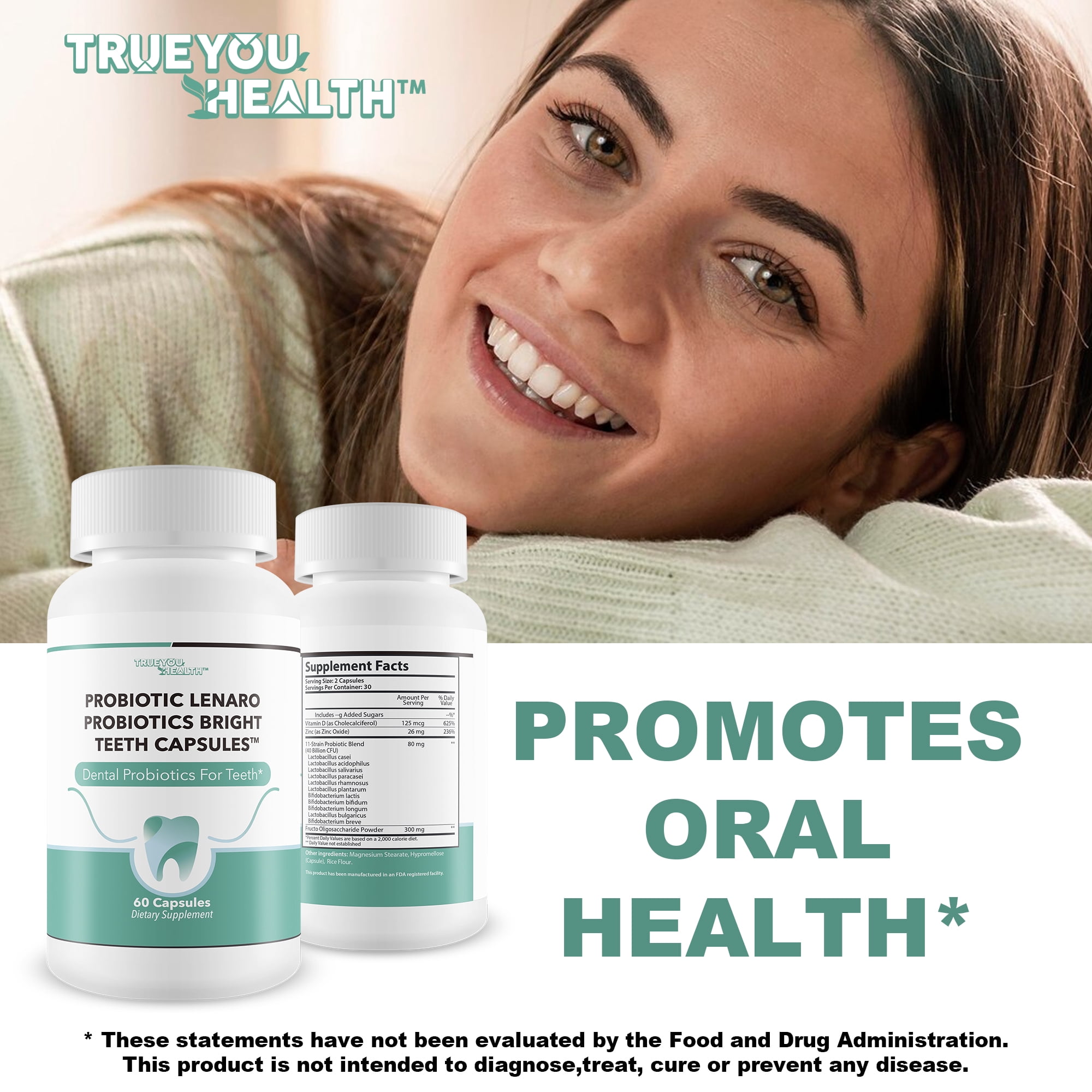 Probiotics Bright Teeth Capsules - Our Best Dental Probiotics White Teeth Support - Dental Probiotics Bright Whitening Teeth Mousse Alternative Capsules - Probiotics for Teeth Probiotic Mouth