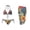 Hippie Skull Boho Blossom, variant on chaqlin Women’s Skull Mushroom Print 3Piece Bikini Swimsuit Sets 3Piece Goth Triangle Swimsuit Top Tie-Side Bottom with Long Sarong Warp Skirt for Women Summer Bathing Suit