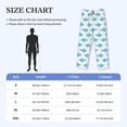 thumbnail image 2 of Mens Pajama Pants - Soft Sleep & Lounge Pants for Men, Cartoon Funny Cute Shark Blue Cuteness Casual PJ Bottoms Pants with Pockets, 2 of 5