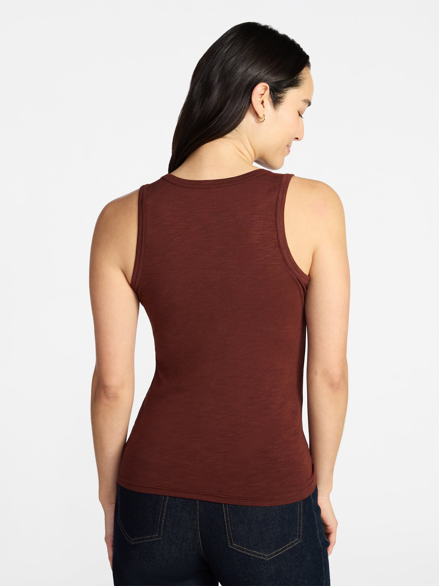 Time and Tru Women’s Slub Henley Tank Top, sizes XS-XXXL
