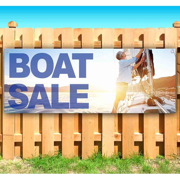 Boat Sale 13 oz Vinyl Banner With Metal Grommets