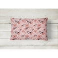 thumbnail image 2 of Carolines Treasures BB7499PW1216 Pink Flowers and Polka Dots Canvas Fabric Decorative Pillow  12H x16W multicolor, 2 of 3