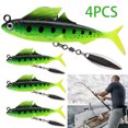 thumbnail image 4 of Señuelo Suave Con Ojos 3D Cebo Pesca Artificial Con Lentejuelas (verde) 4 Uds., 4 of 7