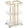 thumbnail image 6 of BarberPub 3 Tier Rolling Utility Cart, Storage Trolley Cart with Metal Frame for Home and Spa, 6 of 8