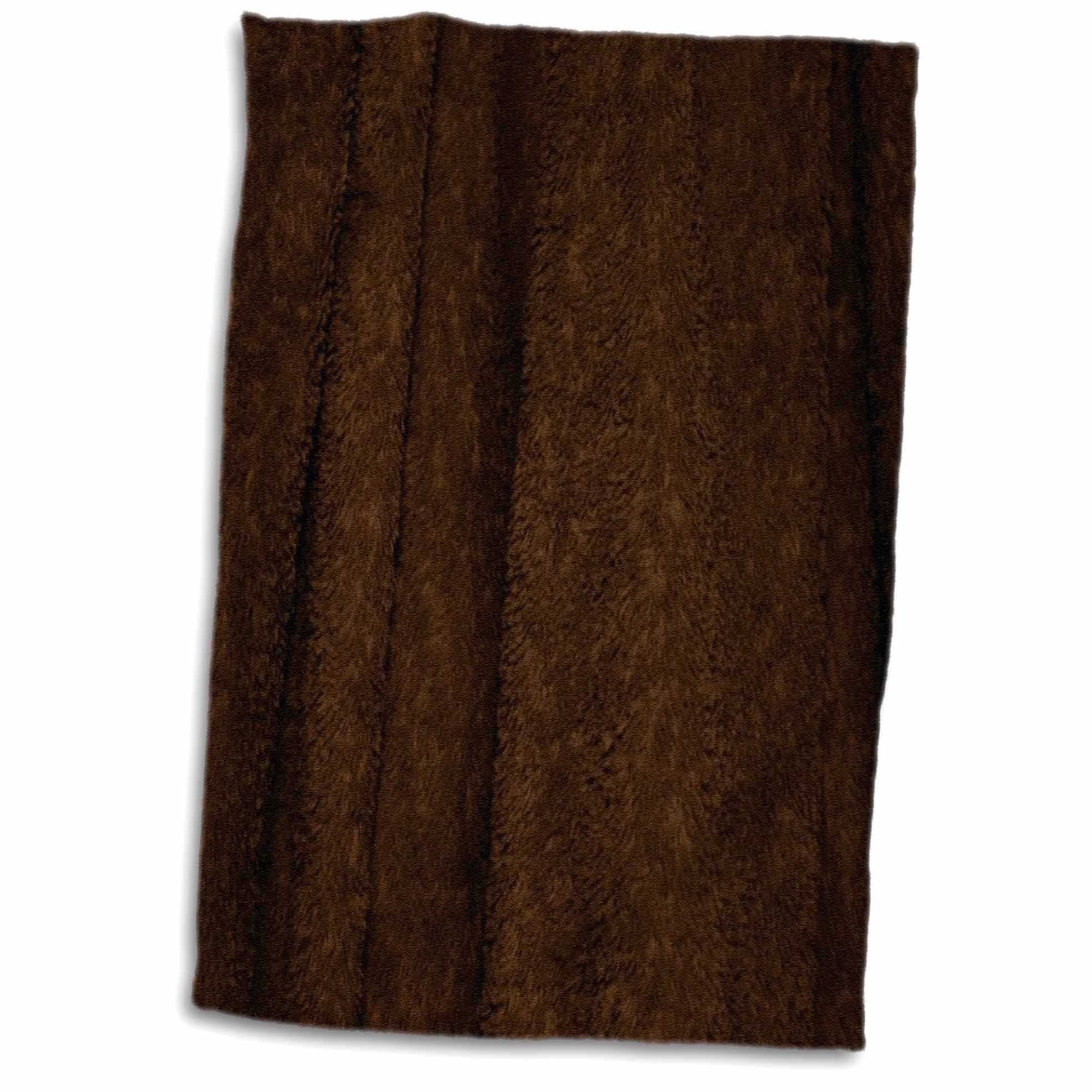 3dRose Print of Chocolate Brown Towel Close Up Towel, 15 by 22inch