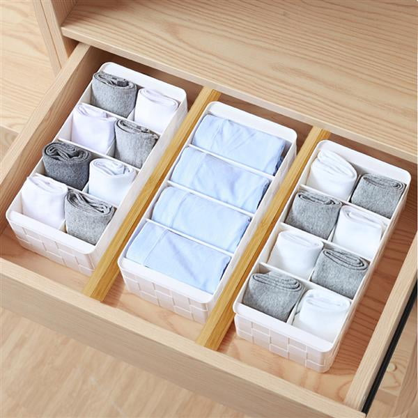 Yaheetech Adjustable Bamboo Drawer Dividers Kitchen Dresser