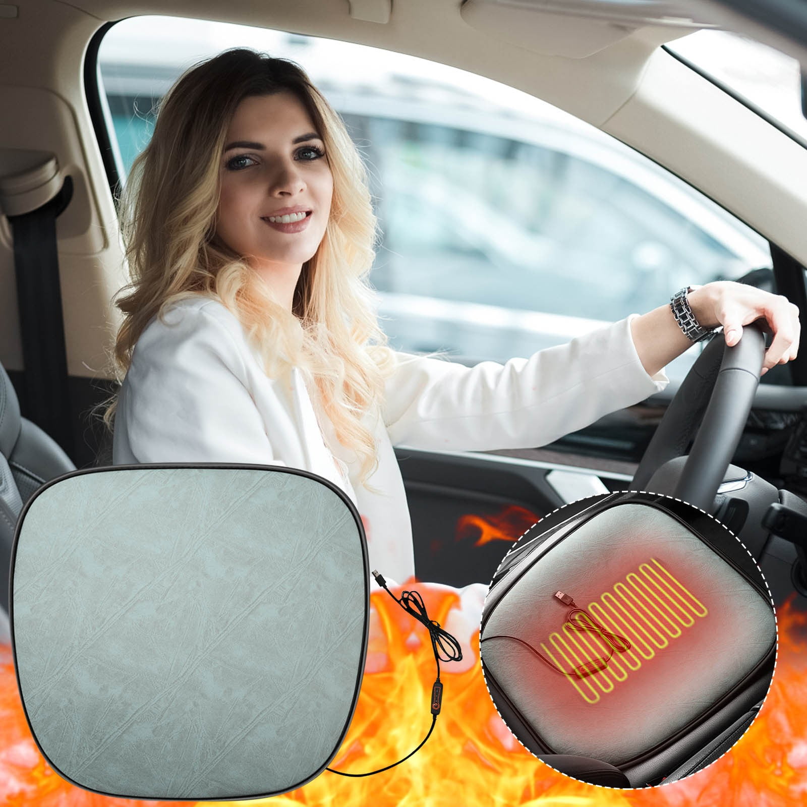 Portable heated car seat cushion hotsell