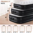 thumbnail image 5 of Air Mattress, Inflatable Blow Up Airbed High Capacity Pump Non-Slip Bottom, 18 Inch, Twin, 5 of 7